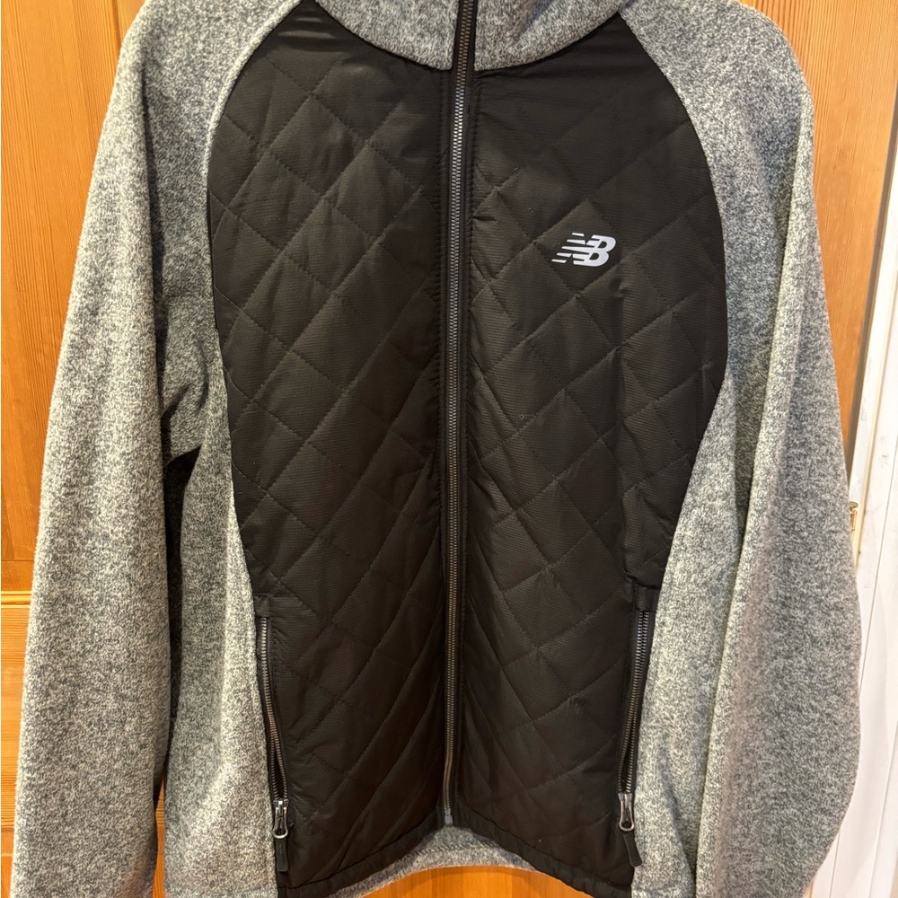 New Balance Black and Gray Quilted Jacket